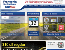 Tablet Screenshot of franconiaservicecenter.com